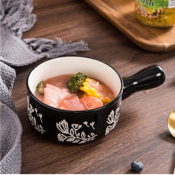 New 4 pc porcelain soup bowls - Picture 3 of 6